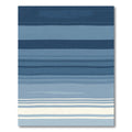 Modern Blue Gradation Striped Rug