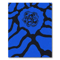 Vibrant Blue Abstract Organic Form Rug