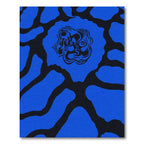 Vibrant Blue Abstract Organic Form Rug