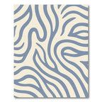 Serene Blue Abstract Swirl Rug