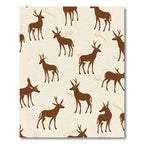 Brown Deer Repeating Pattern Background Rug
