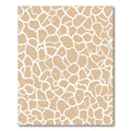Tan White Organic Patchwork Rug