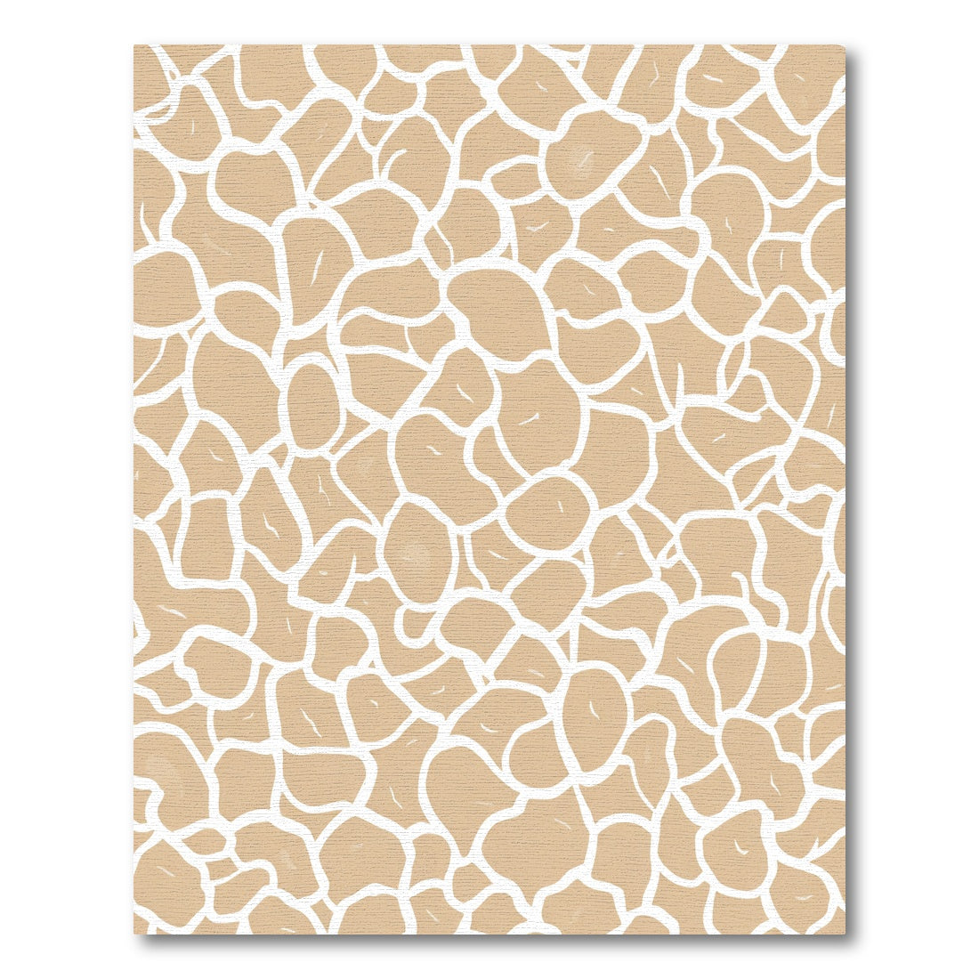 Tan White Organic Patchwork Rug