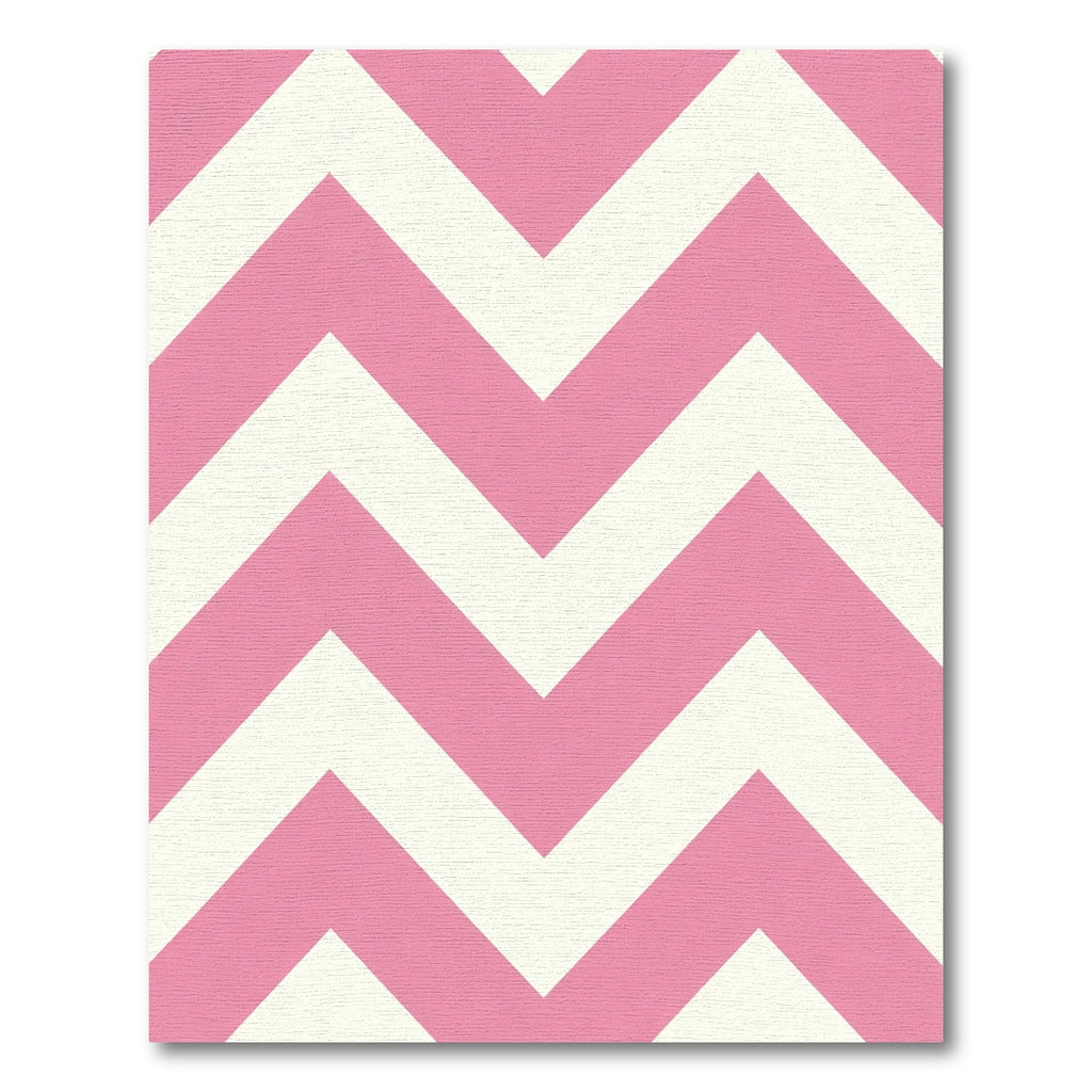 Pink Cream Chevron Stripes Rug