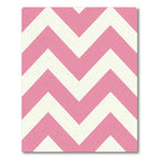 Pink Cream Chevron Stripes Rug