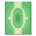 Green Yellow Gradient Layered Arch Rug