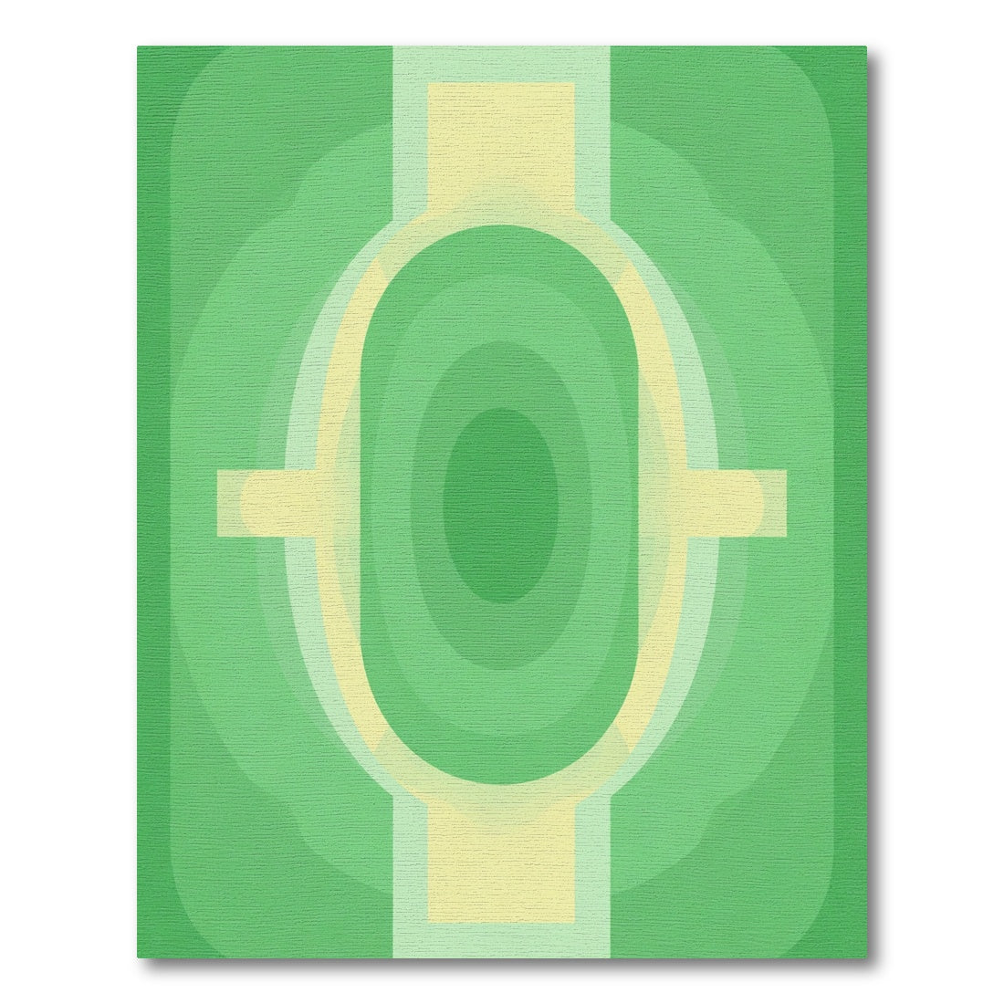 Green Yellow Gradient Layered Arch Rug