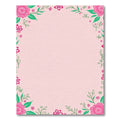 Whimsical Pink Floral Vine Border Rug
