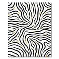 Black Gold Swirl Zebra Lines Rug