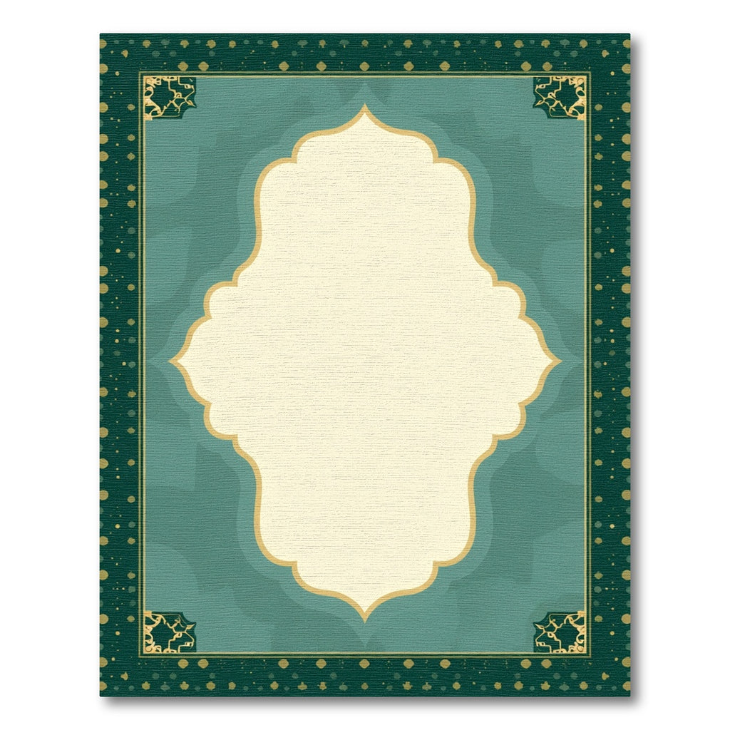 Emerald Golden Arched Frame Rug
