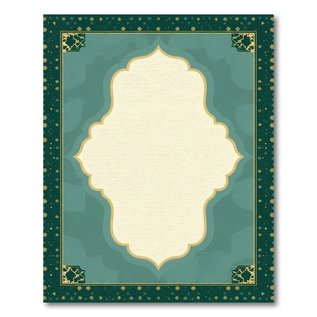 Emerald Golden Arched Frame Rug
