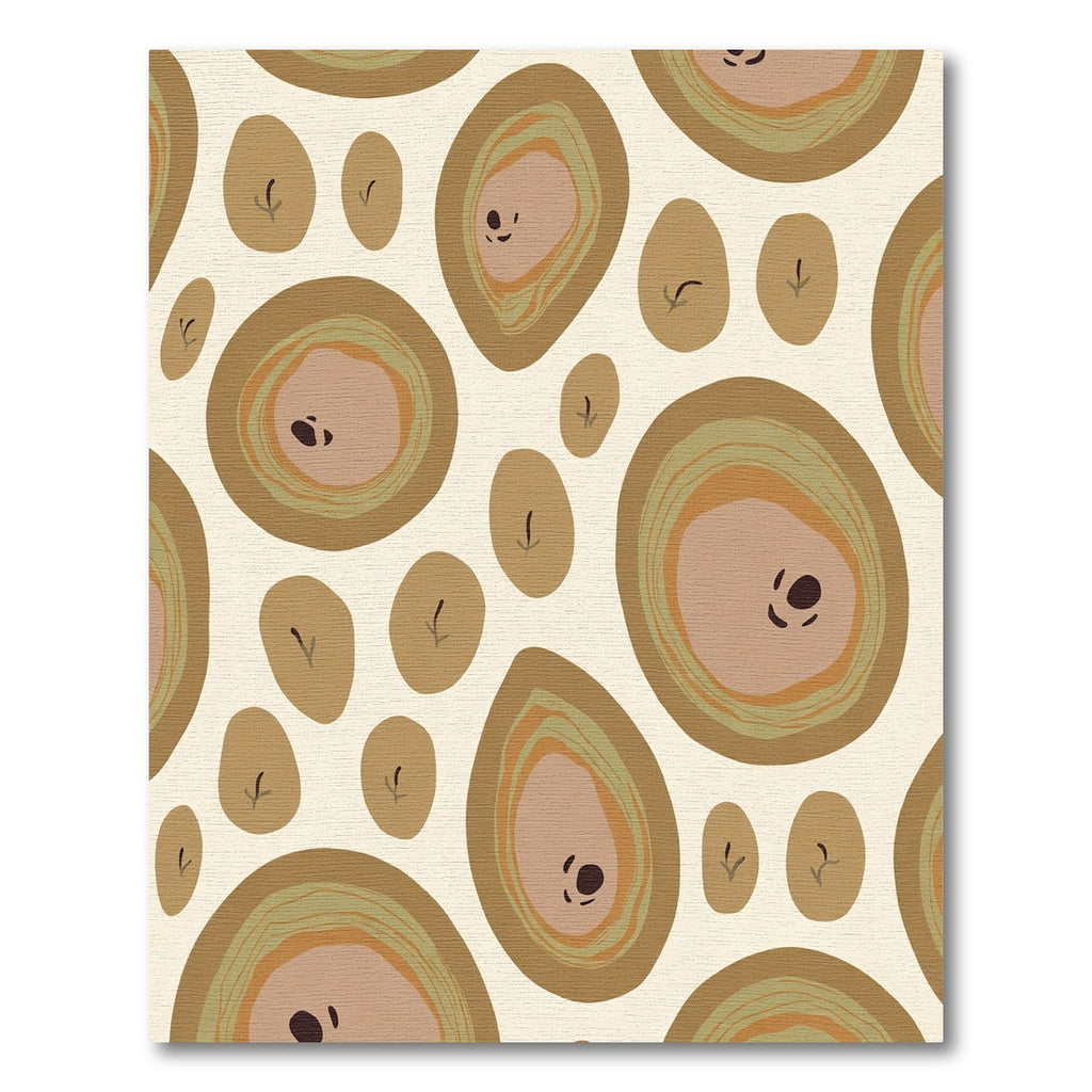 Organic Abstract Earthy Tone Circles Rug
