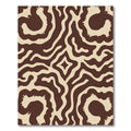Brown Beige Organic Swirl Rug