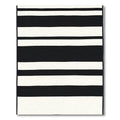Bold Black and White Striped Rug