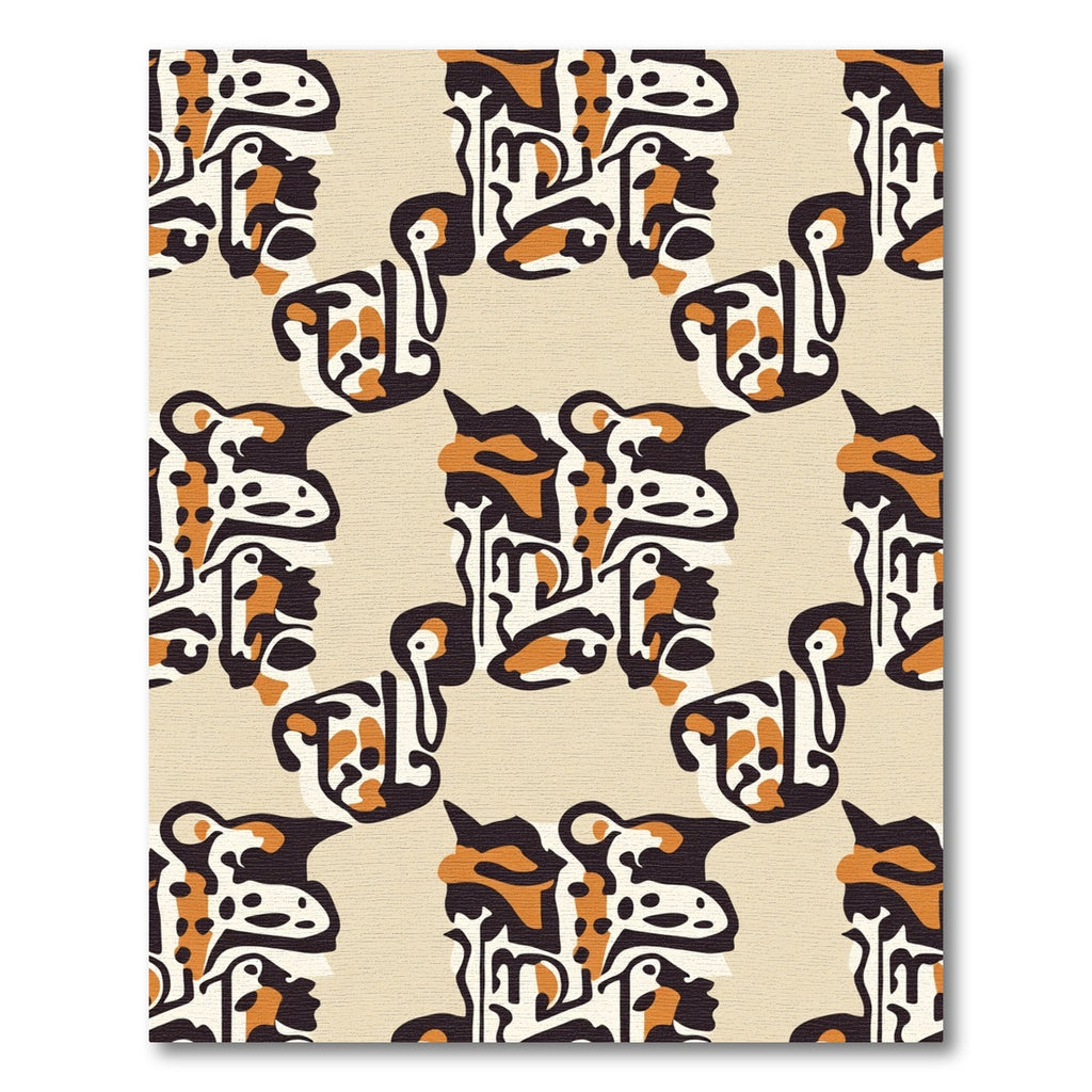 Abstract Cheetah Ornate Contemporary Rug