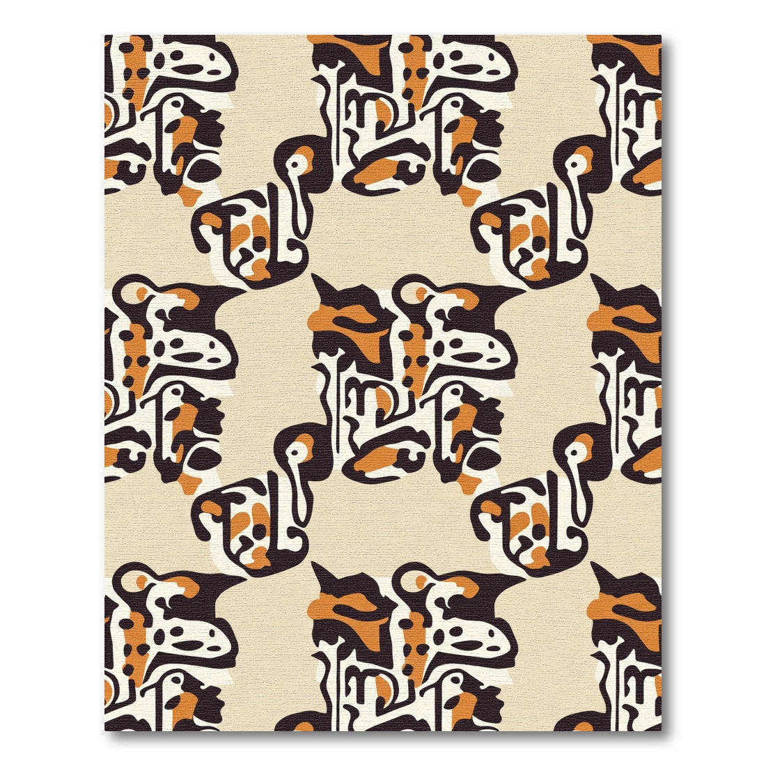 Abstract Cheetah Ornate Contemporary Rug