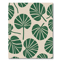 Forest Green Tropical Leaf Arrangement Rug