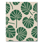 Forest Green Tropical Leaf Arrangement Rug