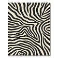 Contemporary Black Cream Animal Print Rug