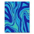Cool Blue Zebra Swirl Rug