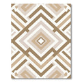 Brown Geometric Diamond Layered Rug