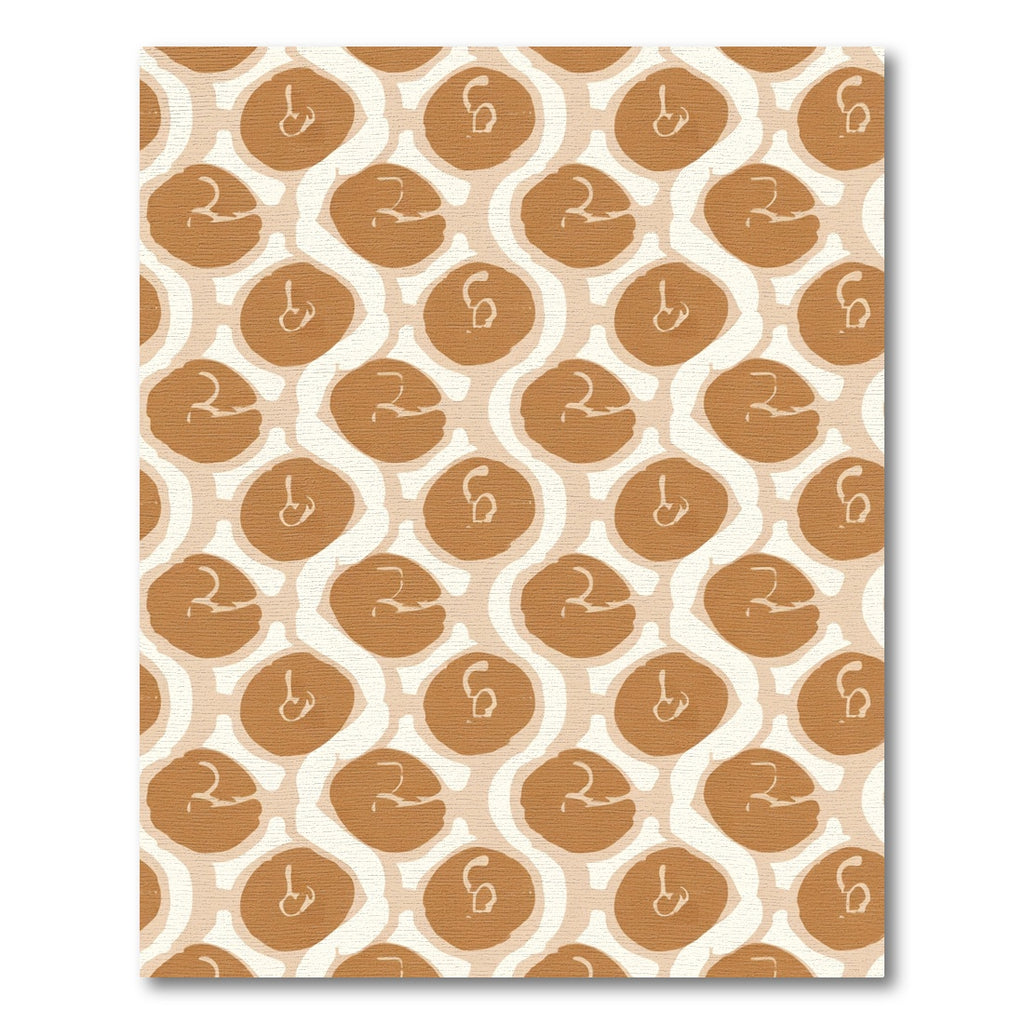 Amber White Abstract Organic Circles Rug