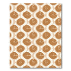 Amber White Abstract Organic Circles Rug