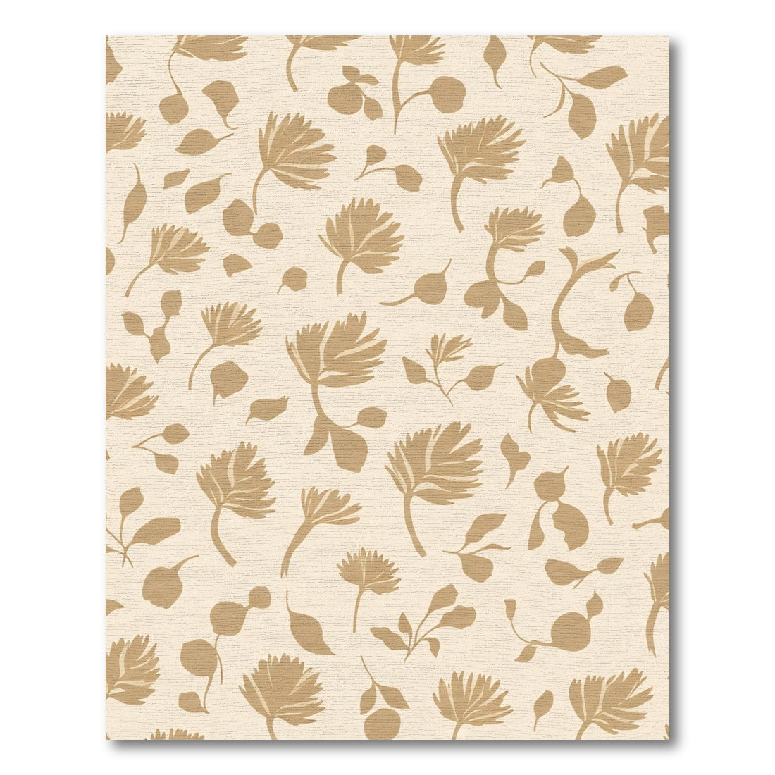 Tan Botanical Scatter Rug
