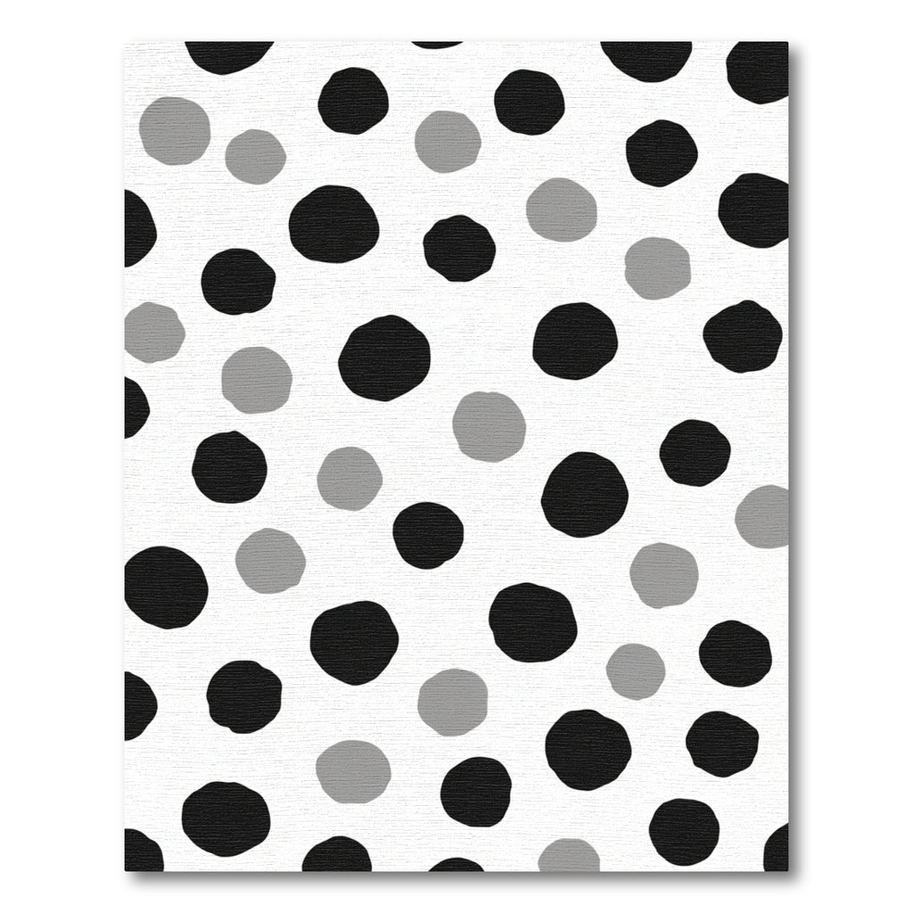 Black Gray Polka Dot Scatter Rug