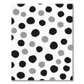 Black Gray Polka Dot Scatter Rug