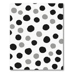Black Gray Polka Dot Scatter Rug