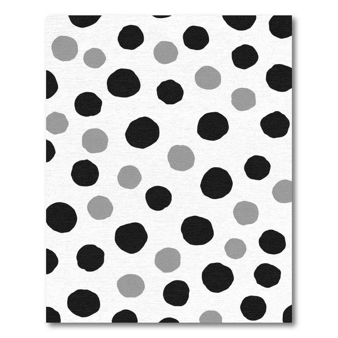 Black Gray Polka Dot Scatter Rug