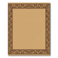 Oriental Ochre Floral Scrollwork Border Rug