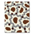 Cream Brown Polka Dot Wave Rug
