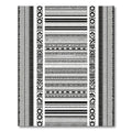Monochromatic Geometric Tribal Stripes Rug