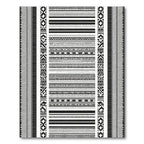 Monochromatic Geometric Tribal Stripes Rug