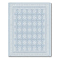 Pale Blue Ornate Ceramic Medallion Rug