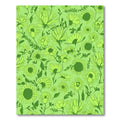 Lime Green Floral Cluster Rug