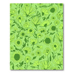 Lime Green Floral Cluster Rug