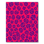 Vibrant Pink Purple Organic Floral Rug
