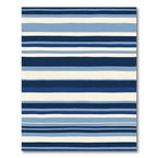 Nautical Blue Stripe Harmony Rug