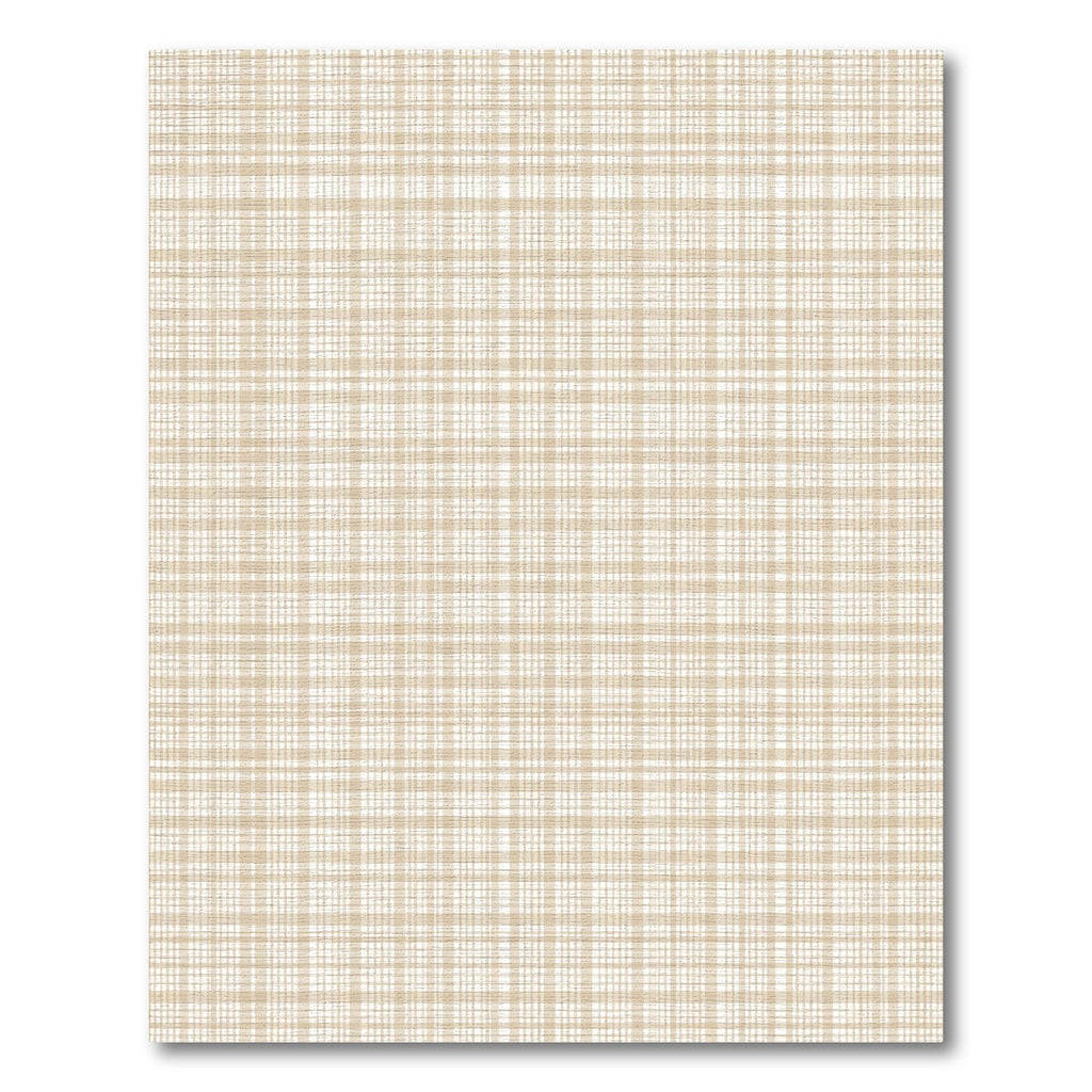 Earthy Beige Subtle Plaid Check Rug