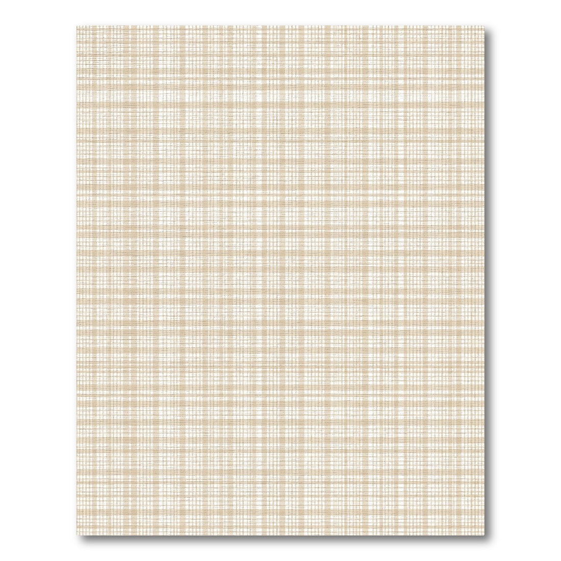 Earthy Beige Subtle Plaid Check Rug