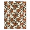 Brown and Cream Abstract Animal Print Rug