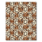 Brown and Cream Abstract Animal Print Rug
