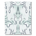 Light Blue Abstract Organic Curving Forms Rug