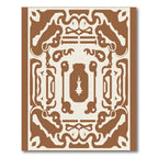 Brown Ivory Abstract Rhythmic Scroll Rug