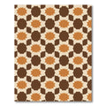 Mid Century Brown Ochre Geometric Starburst Rug
