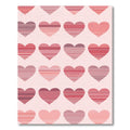 Pink Striped Heart Overlay Rug