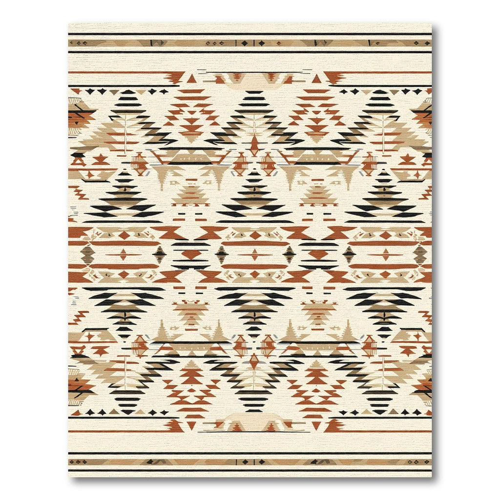 Rustic Earthy Diamond Stripe Rug